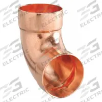 NIBCO Sweat Fitting Elbow: 3 in CTS x 3 in CTS, Cup x FTG, Wrot Copper (MPN 907 3)