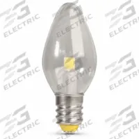 FEIT ELECTRIC Compact LED Bulb: Candelabra Screw (E12), LED, (C) Candle, C7, 0.6 W Watt, 2700K (MPN BP7C7/827/LED/4). Key specifications — Bulb Shape: C7; Voltage: 120V AC; Bulb Finish: Clear; Color Temperature: 2700K; Brand: FEIT ELECTRIC.