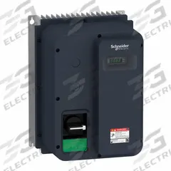 SCHNEIDER Variable Frequency Drive: In Phase Single, Out Phase Single, 1 1/2 hp, IP65, No Bypass (MPN ATV320U11M2WS). Key specifications — Style: Compact; Color: Black/Green; Output Phase: Single.