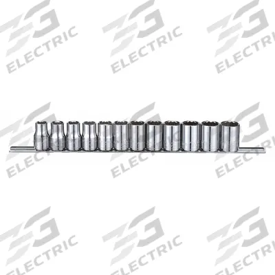 WESTWARD Socket Set: 1/2 in Drive, 12 Piece, 12-Point, Metric - SAE & Metric Socket Sets