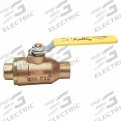 APOLLO Manual Two-Way Ball Valve: 3/4 in, Bronze, Straight, Sweat x Sweat, Full Port, Two-Piece (MPN 7720401). Key specifications — Brand: APOLLO; Handle: Lever.