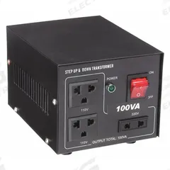 APPROVED VENDOR Step Up/Step Down Voltage Converter: 100 VA Power Rating, Single Phase, 50/60 Hz (MPN 30C515). Key specifications — Frequency: 50/60 Hz; Protective Device: None; Voltage Conversion: 110 to 220V AC; Brand: APPROVED VENDOR; Phase: Single.