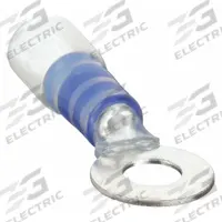 VELVAC Ring Terminal: Blue, Nylon Insulation, #6 Stud Size, 16 AWG to 14 AWG Wire Sizes, 600 V (MPN 30312). Key specifications — attr1308027: VELVAC.