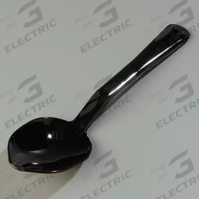 CARLISLE Serving Spoon: 11 in Overall Lg, 1.5 oz Capacity, Black, NSF Certified - Serving Spoons