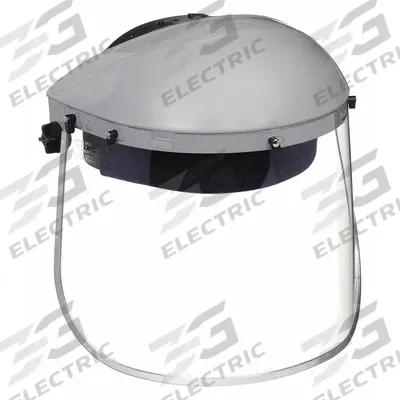 SELLSTROM Face Shield: Clear, Uncoated, Reusable, 15 1/2 in Visor Wd, 8 in Visor Ht - General Purpose Single-Crown Face Shields