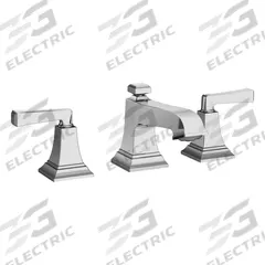 AMERICAN STANDARD Low Arc Bathroom Faucet: Town Square S, Brass, Polished Chrome Finish, Widespread (MPN 7455801.002). Key specifications — Includes: Drain; Brand: AMERICAN STANDARD; Series: Town Square S.
