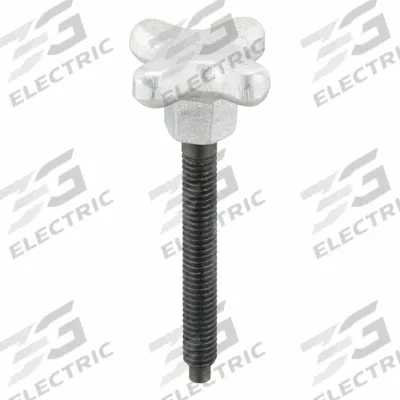 TE-CO Dog Point Hand Knob Screw: 5/16"-18 Thread, 2 1/4 in Thread Lg - Lobed-Head Dog-Point Hand Knob Screws