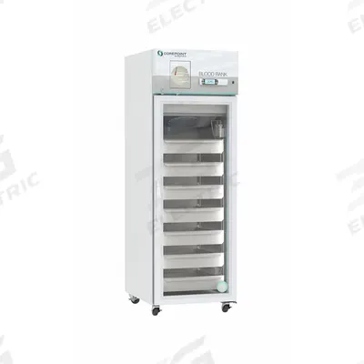 COREPOINT SCIENTIFIC Blood Bank Refrigerator: 23 cu ft, Upright, 1°C to 10°C - Blood Bank Refrigerators