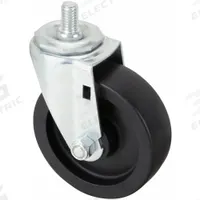 APPROVED VENDOR Stem Caster: 4 in Wheel Dia., 1 1/4 in Wheel Wd, Swivel, Swivel, 1/2 in Stem Dia. (MPN 32J816). Key specifications — Brand: APPROVED VENDOR; Thread Size: 1/2"-13; Wheel Bearing Type: Delrin; Wheel/Tread Color: Black; Roll Up: Swivel.