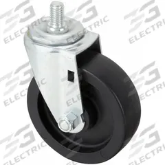 APPROVED VENDOR Stem Caster: 4 in Wheel Dia., 1 1/4 in Wheel Wd, Swivel, Swivel, 1/2 in Stem Dia. (MPN 32J816). Key specifications — Brand: APPROVED VENDOR; Thread Size: 1/2"-13; Wheel Bearing Type: Delrin; Wheel/Tread Color: Black; Roll Up: Swivel.