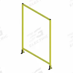 T-Slot Framing System Panel: Stand-Alone, Yellow, 72 in H x 24 in W x 5 1/2 in D, Solid (MPN 48337). Key specifications — Finish: Powder-Coated; Brand: FAZTEK; Panel Color: Clear; Panel Type: Solid; Color: Yellow; Material: Polycarbonate; Assembly: Assembled; Manufacturer Part Number: 48337.
