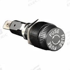 MERSEN Panel Mount Fuse Holder: For Fuse Size 13/32 in x 1 5/16 in, 1 Pole, 10 A Max, 250 V AC (MPN GPM-G5). Key specifications — Fuse Holder Termination Type: 1/4 in Solder; Fuse Holder Cap Style: Fingergrip Bayonet; Brand: MERSEN; Fits Fuse Class or Type: Glass and Ceramic.