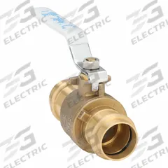 APOLLO Manual Two-Way Ball Valve: 1 in, Brass, Straight, Press x Press, 250 psi Max. Pressure (CWP) (MPN 94VLF10501B). Key specifications — Brand: APOLLO; Handle: Lever.