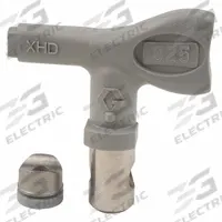 GRACO Airless Spray Gun Tip: Tips for Airless Spray Guns, Airless Spray Gun Tip, 0.025 in Tip Size (MPN XHD325). Key specifications — Product Type: Airless Spray Gun Tip; Compatible with Manufacturer Model Number: XHD001; Brand: GRACO; Color: Gray; Compatible with Series: XTR; Product Grouping: Tips for Airless Spray Guns.