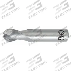 OSG Ball End Mill: Carbide, 2 Flute, 2.5 mm Mill Dia, 5 mm LOC, 39 mm OAL (MPN 412-0984-BN)