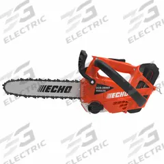 ECHO Battery-Powered Chainsaw Kit: 12 in Bar Lg, Top Handle, Auto Chain Oiler, 56 V, 25.4 cc (MPN DCS-2500T-12C1). Key specifications — Brand: ECHO.