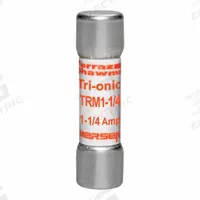 MERSEN Fuse: TRM Series, Midget, Time-Delay, 1.25 A, 250 V AC, 13/32 in x 1 1/2 in, Non-Indicating (MPN TRM1-1/4). Key specifications — Series: TRM; Brand: MERSEN.