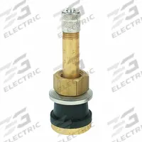 HALTEC Truck/Bus Tire Valve: Tire Valve, Clamp-In, 180° Valve Stem Angle, Straight, Buses/Trucks (MPN TV-501A-10). Key specifications — Valve Type: Clamp-In; Thread Size: 0.305-32; Valve Shape: Straight; Color: Brass; Product Type: Tire Valve; Compatible Vehicle Type: Trucks; Material: Metal; Brand: HALTEC.