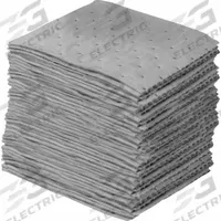 BRADY SPC ABSORBENTS Sorbent Pad: 10 oz Volume Absorbed Per Pad, Polypropylene, Gray, Box, 100 PK (MPN SRP100). Key specifications — Brand: BRADY SPC ABSORBENTS; Perforated: Not Perforated; Material: Polypropylene.