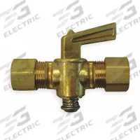 HANSEN Ground Plug Valve: For Fluids Media, 2-Way, 5/16 in Pipe Size, Brass, Female, Compression (MPN A6774). Key specifications — Brand: HANSEN.