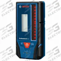 BOSCH Laser Detector: Includes Batteries, Blue, 9V, Red, 1 1/4 in Overall Ht, 1 in Overall Wd (MPN LR10). Key specifications — attr935972: BOSCH; attr937994: 9V; attr940214: Blue; attr940215: Red; attr940216: 494R20; attr940217: GRL900-20HVK; attr940221: Mounting Bracket; attr940223: Plastic.