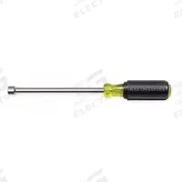 KLEIN TOOLS Hollow Round Shank Nut Driver: Straight, SAE, With Magnetized Tip, Std, 7/16 in Tip Size (MPN 646-7/16M). Key specifications — attr1214485: Round; attr1214505: KLEIN TOOLS.