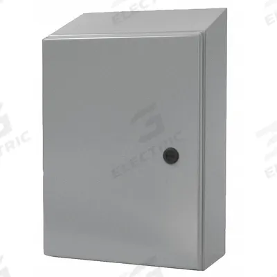 WIEGMANN Sloped Top Enclosure: Steel, 36 in x 36 in x 12 in, NEMA 12/13/3R/4, Solid Cover - Steel Washdown Enclosures