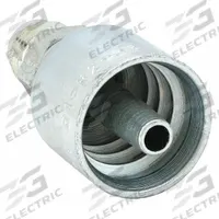 PARKER Hydraulic Crimp Fitting: Steel x Steel, Straight, -8 For Hose Dash Size, Male x Genderless (MPN 10343-10-8). Key specifications — Fitting Gender: Male x Genderless; Fitting Connection Type: JIC x Crimp; Thread Size: 7/8"-14; For Hose Dash Size: -8; Brand: PARKER.