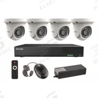VITEK Video Surveillance Digital Systems: Turret, 4 Cameras Included, 2.8 mm Max Focal Lg, 5MP (MPN VT-TH5KT44TA-2). Key specifications — Brand: VITEK; Camera Operating Voltage: 12V DC; Camera Resolution: 5MP; Lens Type: Fixed; Indoor/Outdoor Usage: Outdoor.