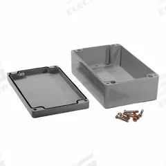 HAMMOND Enclosure: Die-Cast Aluminum, 10 in x 6 in x 4 in, NEMA 12/13/4/4X/6/6P, Screw On (MPN 1590Z162GY). Key specifications — Brand: HAMMOND; Closure Method: Screws; Knockouts: Not Included.