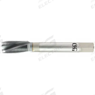 OSG Spiral Flute Tap: M3x0.5 Metric, D3 / 4H-6H, 3 Flute, Plug Chamfer - Spiral-Flute Taps for Nickel & Titanium