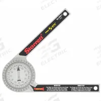 STARRETT Manual-Reading Miter Protractor: 7 in Blade Lg, 0°to 360°, 1° Graduations, +/-0.5° Accuracy (MPN 505A-7). Key specifications — attr1182193: Steel; attr1182194: +/-0.5°; attr1182195: 7 in; attr1182198: 1°; attr1182218: STARRETT.
