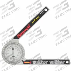 STARRETT Manual-Reading Miter Protractor: 7 in Blade Lg, 0°to 360°, 1° Graduations, +/-0.5° Accuracy (MPN 505A-7). Key specifications — attr1182193: Steel; attr1182194: +/-0.5°; attr1182195: 7 in; attr1182198: 1°; attr1182218: STARRETT.