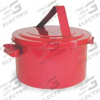 EAGLE Bench Can: 2 gal Capacity, Powder Coated Steel, Red (MPN B608). Key specifications — attr1210393: EAGLE; attr1210410: Bench Can.