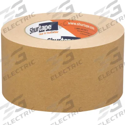 SHURTAPE Masking Tape: FP 115, Brown, 2 13/16 in Roll Wd, 60 1/8 yd Overall Roll Lg - Flatback Tape