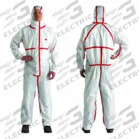 3M Coveralls: ISO 1 and above, Non-Microporous PE Laminate, Non-Sterile, Clean Processed, XL, 20 PK (MPN 4565-XL). Key specifications — Specialized Hazard Type - NEW: Bloodborne Pathogens; Cuff Style: Elastic; Seam Style: Taped; Hood Style: Elastic; Includes Boot Covers: No; Includes Outer Boot Flaps: No; Includes Slip Resistant Sole: No; Features: Radioactive Particulate Protection.