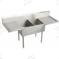 ELKAY Scullery Sink: 2 Bowls, 44 in Overall Ht, 78 in Overall Lg, 27 1/2 in Overall Wd, Widespread (MPN WNSF8230LR2). Key specifications — Brand: ELKAY.