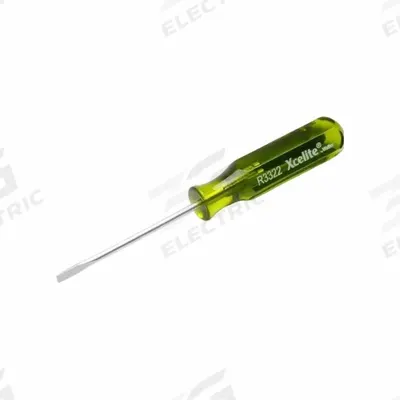 XCELITE Pocket Clip Screwdriver: Vanadium Steel, 3/32 in Tip Size, Std Lg - Pocket Clip & Keychain Slotted Screwdrivers