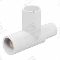 Paralleling Tee: Male-Male-Female, White, 600V AC, 400 A, Series 16 (MPN 16A21-UW). Key specifications — Brand: LEVITON; Gender Configuration: Male-Male-Female.