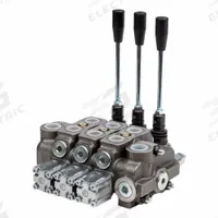 HYDRO CUSTOM Hydraulic Directional Control Valve: Four-Way / Three Positions, 13 gpm Flow Rate - Max (MPN 228316). Key specifications — Actuation Mechanism: Manual; Port Connections: Outlet; Spool Action: Spring Center To Neutral; Work Connection Size: #8; Work Connection Type: SAE O-Ring Boss; Brand: HYDRO CUSTOM; Pressure Connection Size: #10.