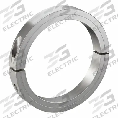CLIMAX METAL PRODUCTS Shaft Collar: 2-Piece, Inch, Round, Clamp-On, 5 in Bore Dia - Stainless Steel Recessed-Screw Shaft Collars