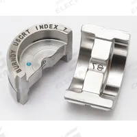 BURNDY Upper and Lower Crimping Die: 6 AWG Copper Lug, YA/YS, 1 Sizes, 12 ton Max Crimping Force (MPN U5CRT). Key specifications — attr511073: YA; attr511072: Copper; attr473934: BURNDY; attr511069: Blue; attr542116: 6 AWG Copper Lug; attr511067: PAT750.