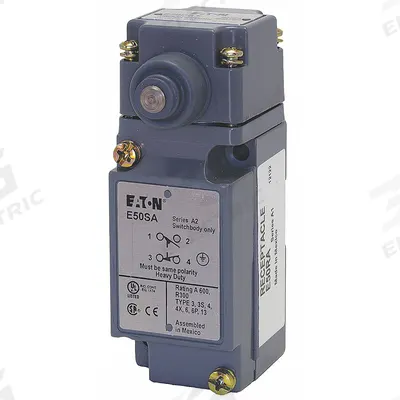 EATON Plunger Limit Switch: Plunger Actuator, Momentary/Momentary, Metallic - Side-Mount Plunger Limit Switches