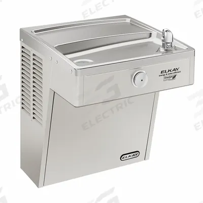 ELKAY Drinking Fountain: On-Wall, 20 5/8 in Ht, 18 5/8 in Dp, 18 1/16 in Overall Wd - On-Wall Single Outdoor Drinking Fountains