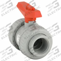 GF PIPING SYSTEMS Manual Two-Way Ball Valve: 1 1/4 in, CPVC, Straight, Socket x FNPT, Two-Piece (MPN 163375020). Key specifications — Brand: GF PIPING SYSTEMS; Handle: Lever.