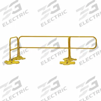 GARLOCK SAFETY SYSTEMS Guardrail: 5 1/8 ft x 3 3/8 ft, 18 3/4 in Mid-Rail Ht, Permanent - Standard Guardrails