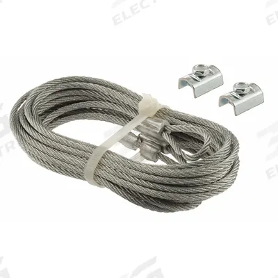 PRIME-LINE Spring Cable: Carbon Steel, 2,155 lb Load Rating - Max, 8 21/32 ft Overall Lg - Cables