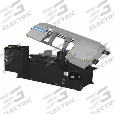 SHARP Band Saw: 9 in x 11 13/16 in, 75 to 305 SFPM, 45°, 6.8 A, 3 Phase - Mitering Manual Horizontal Band Saws