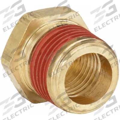 PARKER Metal Pipe Straight: Straight, 1/2 in x 3/8 in - Threaded High-Pressure Pipe Fittings with Sealant