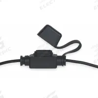LITTELFUSE In-Line Fuse Holder: Non-Rejection Block Style, 1 Pole, 32 V DC Rating, Wire Leads (MPN FHM1). Key specifications — Compatible Fuse Series: ATM; Brand: LITTELFUSE.